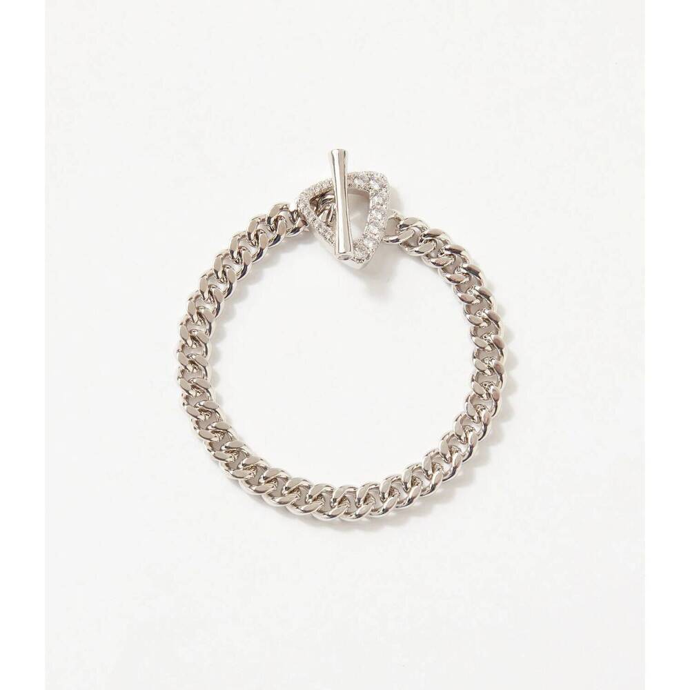 NEW NATIVE GEM women's infinity chainlink bracelet in silver